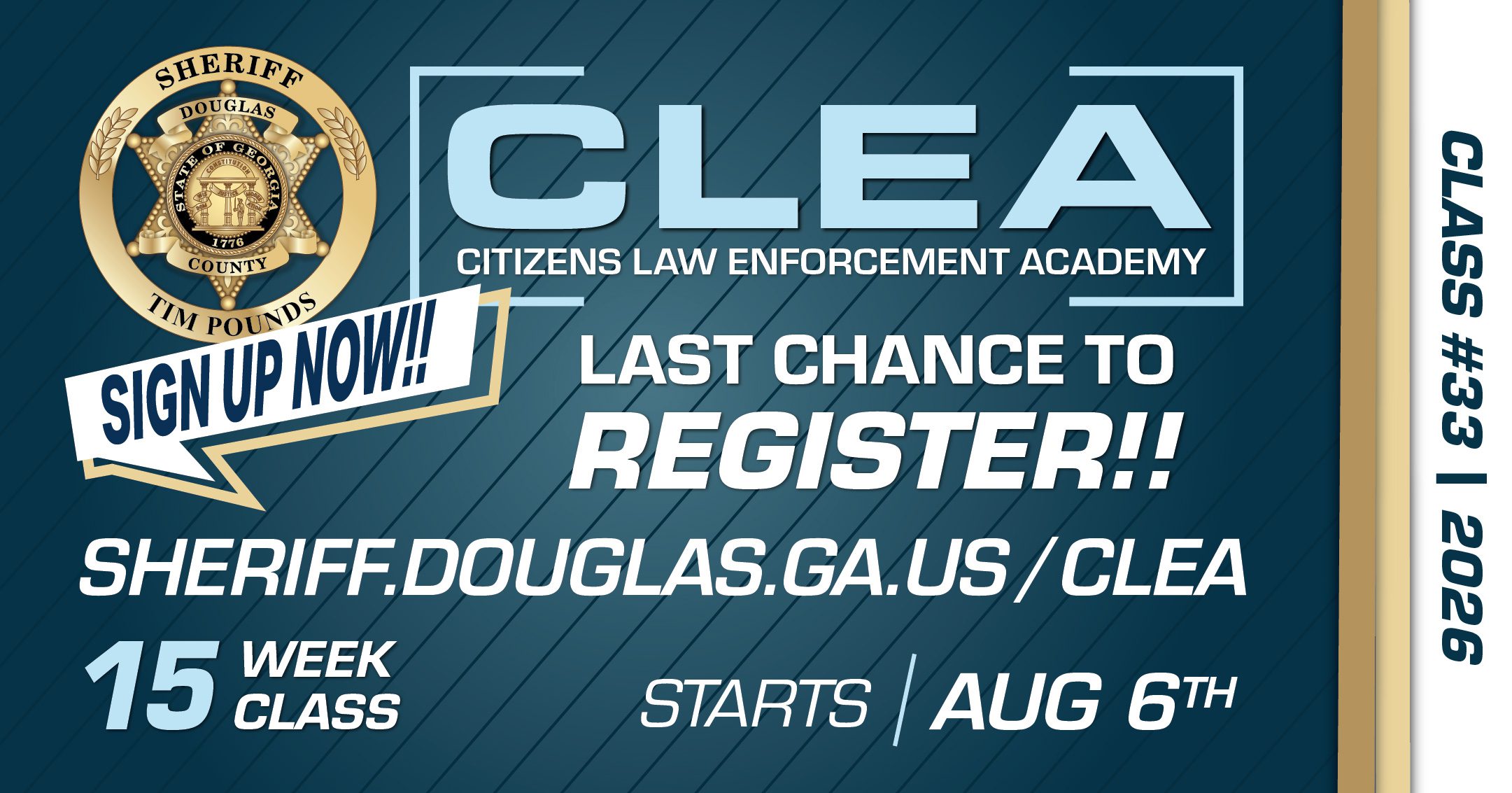 Citizens Law Enforcement Academy (CLEA) flyer