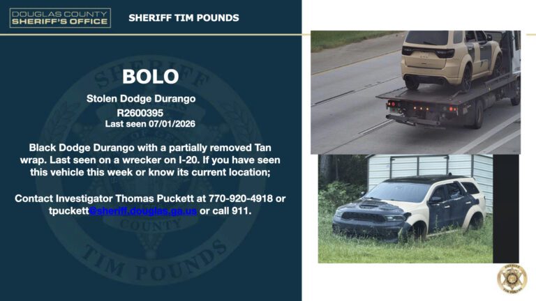 BOLO: Stolen Dodge Durango